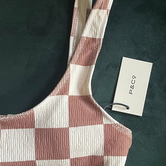 P&Co Women's checkered bikini top UK 8 - Picture 2 of 6